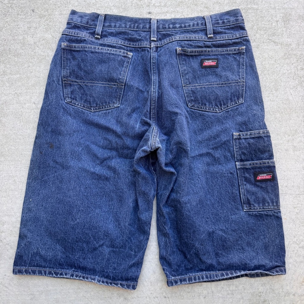 Dickies Mens Carpenter Denim Shorts Blue Indigo Relaxed Fit Workwear y2k 34